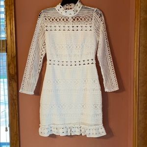 White lace formal dress